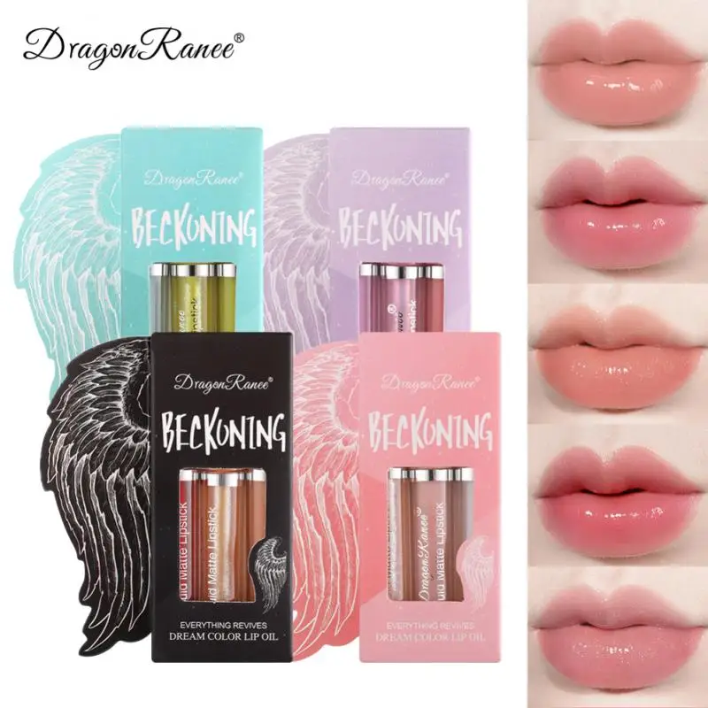 

3PCS Lip Oil Transparent Set Lip Glaze Transparent Lip Glaze Colorless Lip Gloss Moisturizing Lip Gloss TSLM1