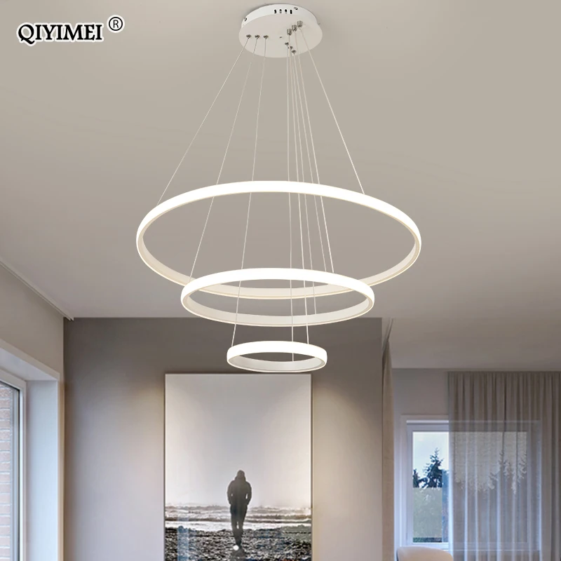 White Coffee Black LED Pendant Lights For Bedroom Dining Kitchen Room Aluminum Hanging Cord Lamp New Fixture Home Decorate Light |