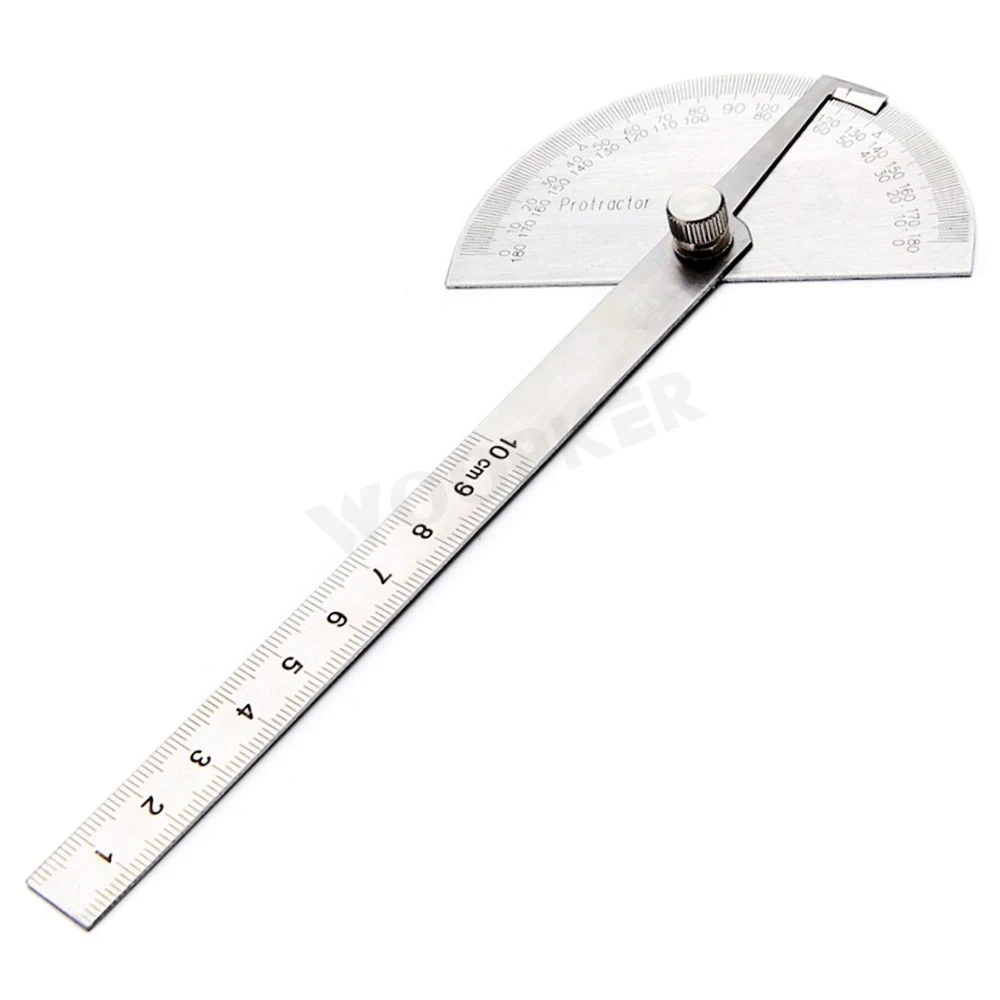 DIY Нержавеющая сталь 180 градусов транспортир Angle Finder измерительная линейка
