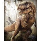 LZAIQIZG DIY Бриллиантовая мозаичная фигурка животного динозавр T-Rex вышивка, полноразмерная алмазная живопись, вышивка крестиком, стена из страз, искусство