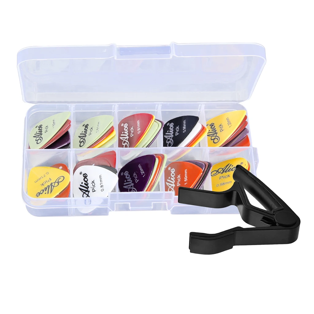 gitarre pick plektrum set mit capo kapo für akustische gitarre elektrische gitarre free global shipping