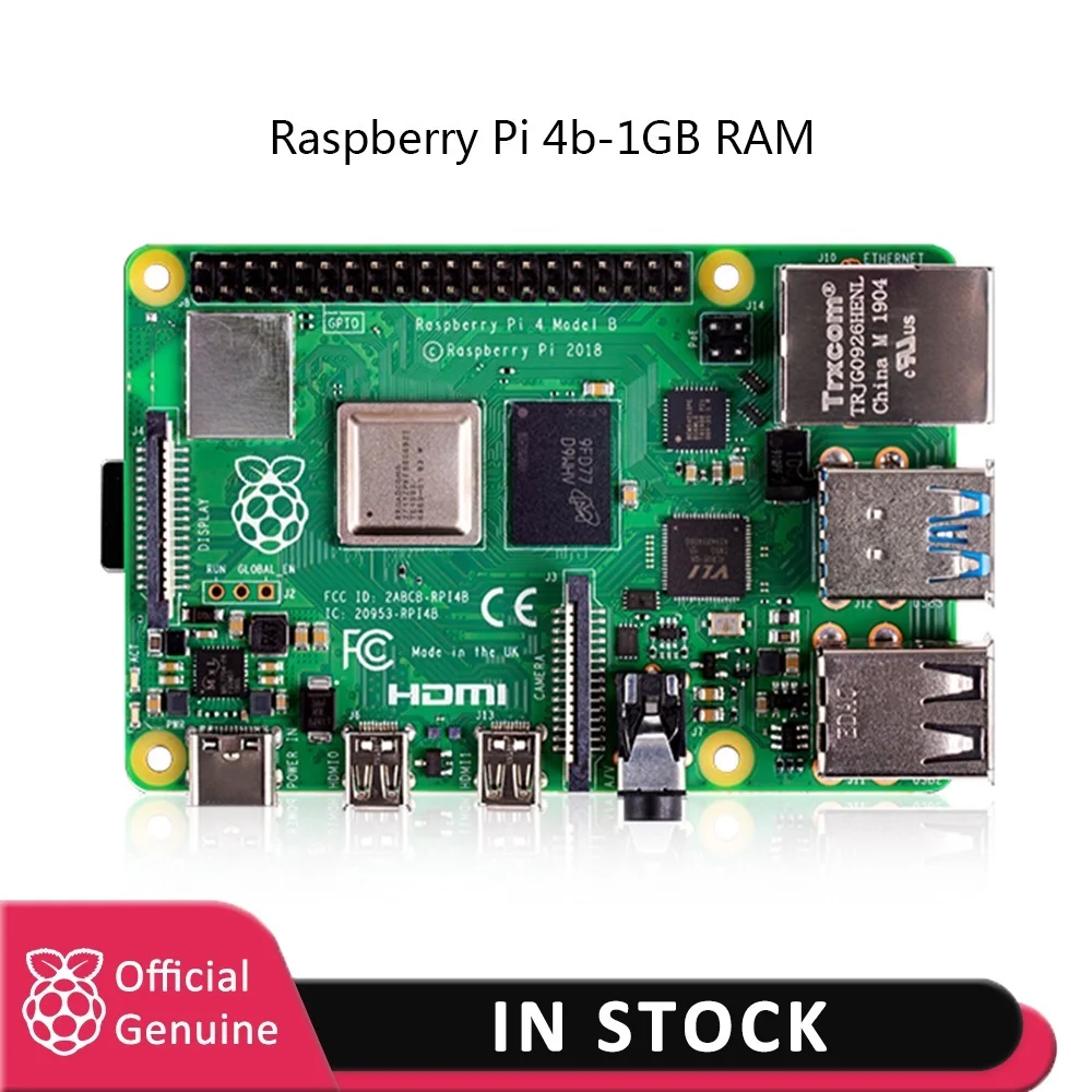 Raspberry pi 4 модель kit 1GB ram BCM2711 четырехъядерный процессор Cortex A72 ARM v8 1 5 ГГц с зарядным