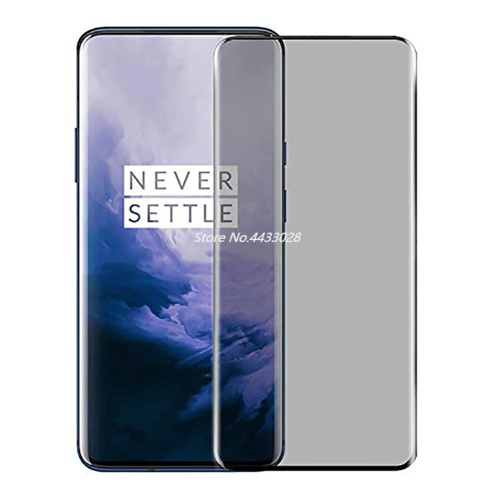 Закаленное стекло 9D с полным покрытием Защита экрана для OnePlus 7 Pro антишпионское