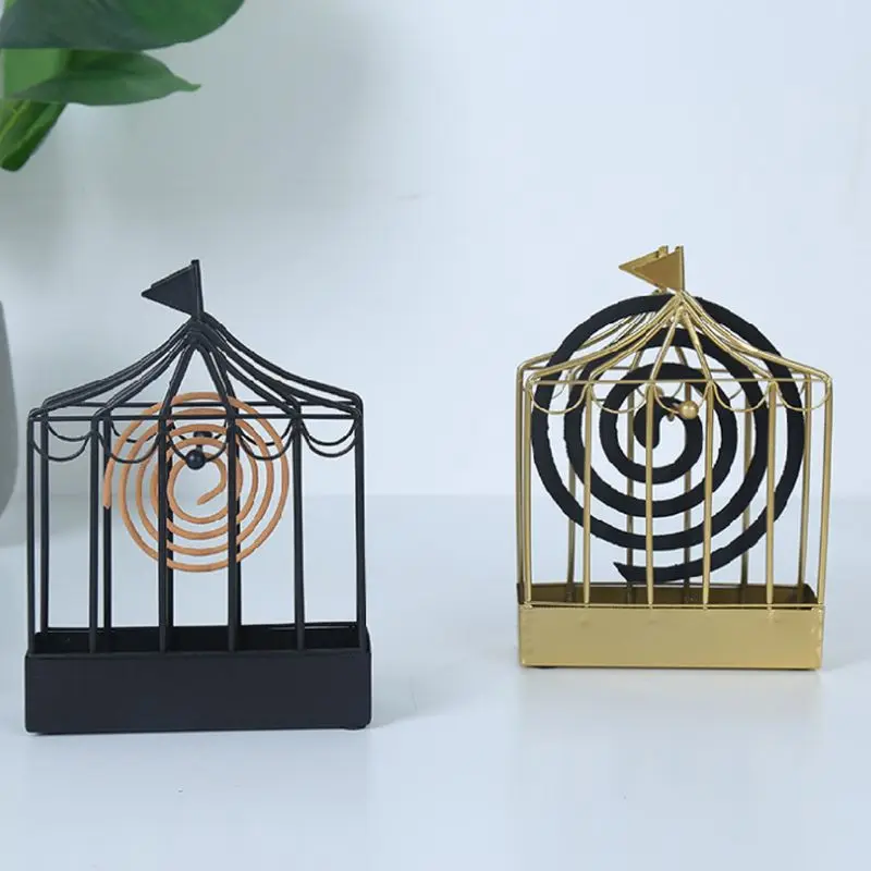 

Nordic Retro Iron Insect Coil Holder Innovative Home Incense Sandalwood Repellent Ornament