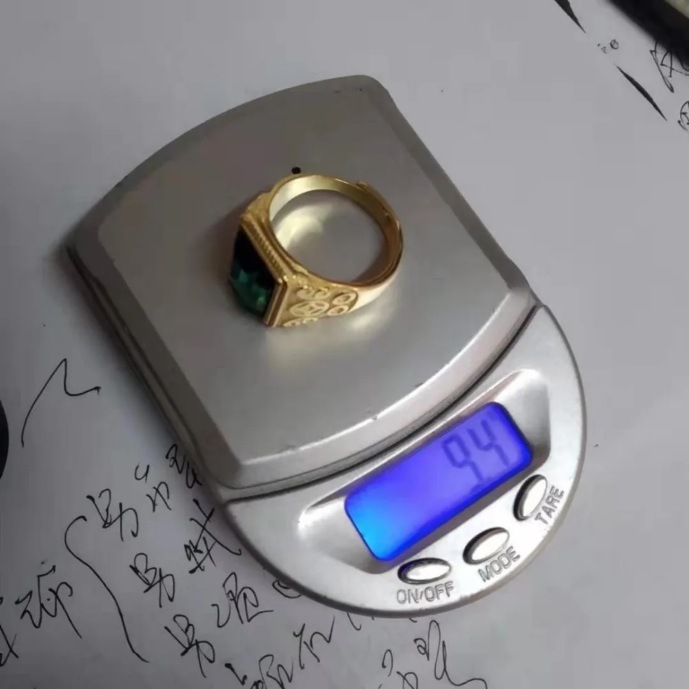 KJJEAXCMY, хорошее ювелирное изделие, 925 серебро, инкрустированное натуральным зеленым кристаллом, бериловый драгоценный камень, кольцо для мужчин