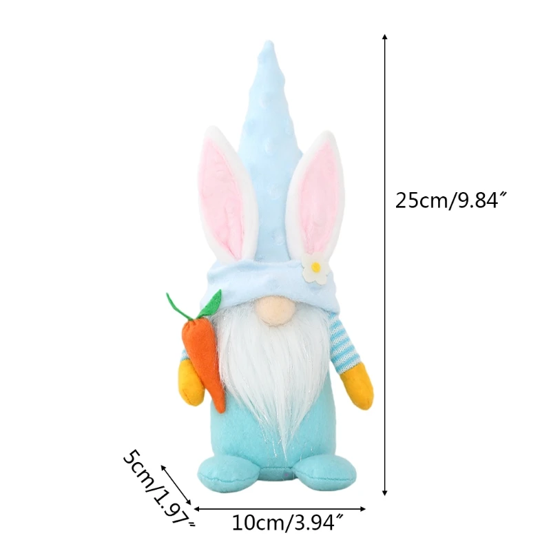 

Easter Bunny Gnome Handmade Rabbit Plush Toys Doll Ornaments Kids Easter Decor