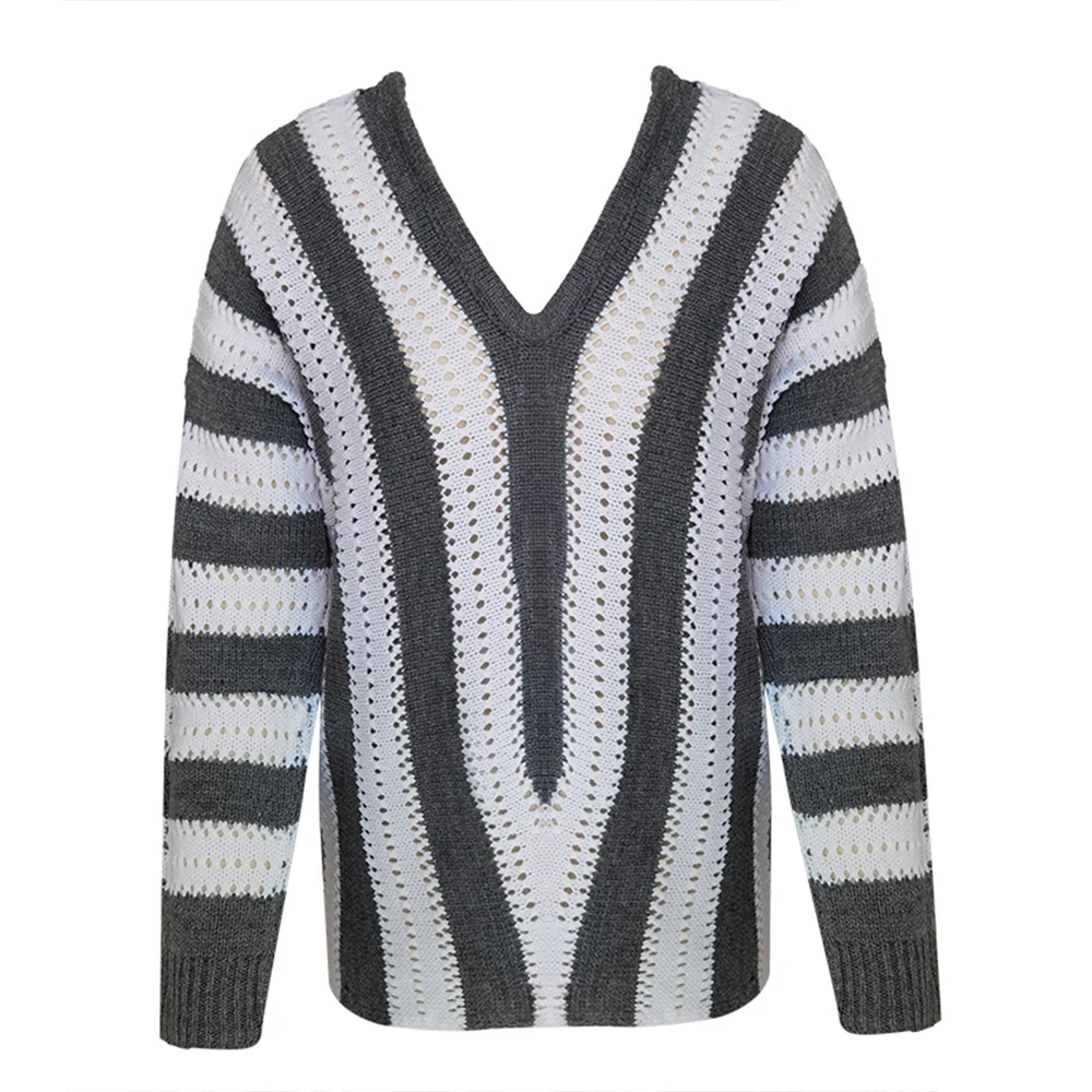 

Diiwii Women Sweater Sexy V-Neck Spring Autumn Thin Sweater Pullover Casual Female Long Sleeve Top And Shirt Blusas Clothing