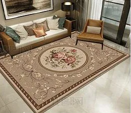 

New Crystal Velvet New Chinese Carpet Living Room Coffee Table Carpet Rectangular Modern New Chinese Carpet Rug Rugs