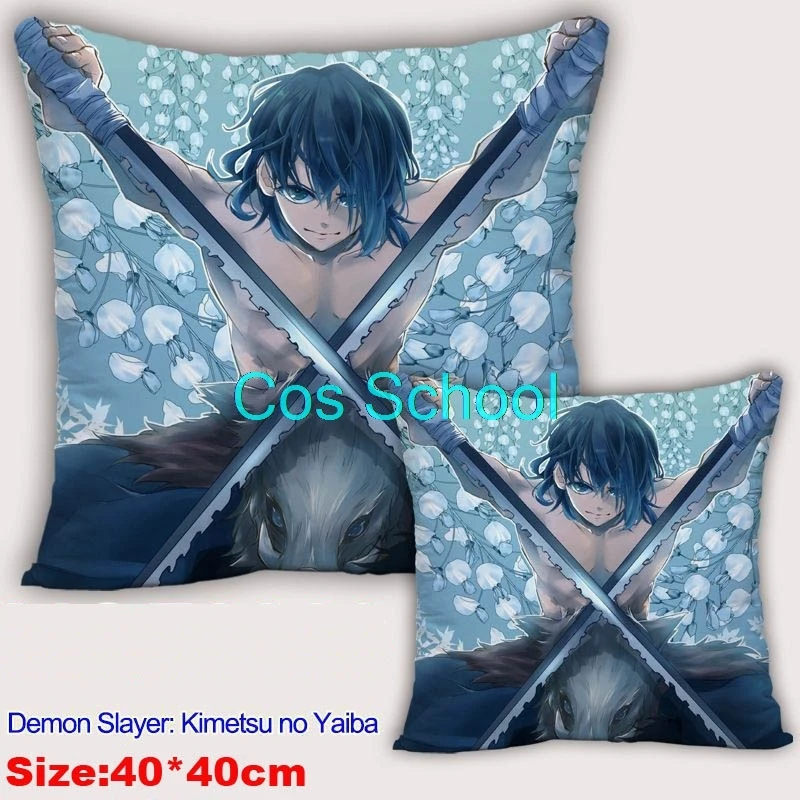 Cos школьная аниме Kamado Tanjirou Nezuko подушки Demon Slayer Kimetsu no Yaiba подушки Agatsuma Zenitsu наволочка+ подушки - Цвет: D