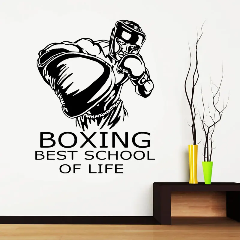 

Boxing Motivational Quote Wall Decal Boxer Sports Vinyl Sticker Home Interior Decorations Inspirational Art Room Gym Decor C8039