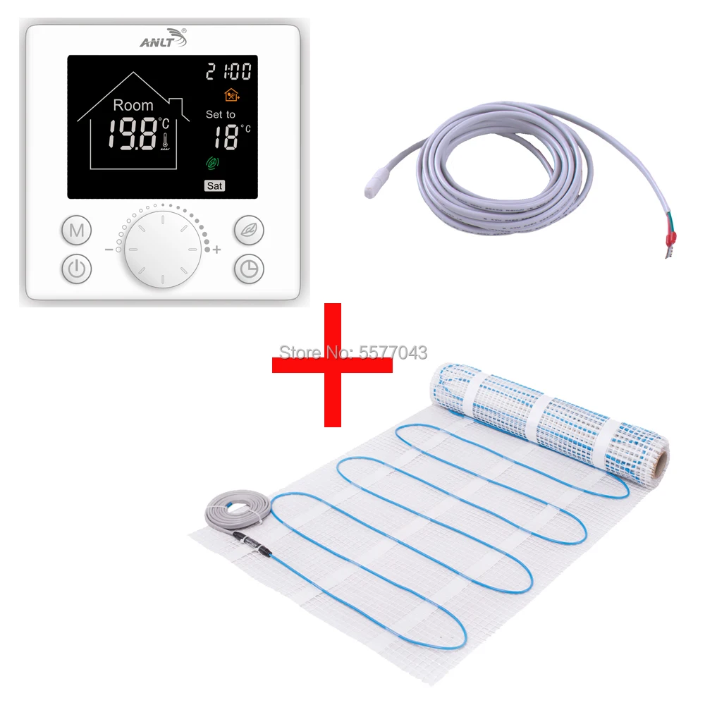 3M2 150 W/M2 напольный нагревательный коврик 0.5mX6m для ванной комнаты 220V 450W с выбором