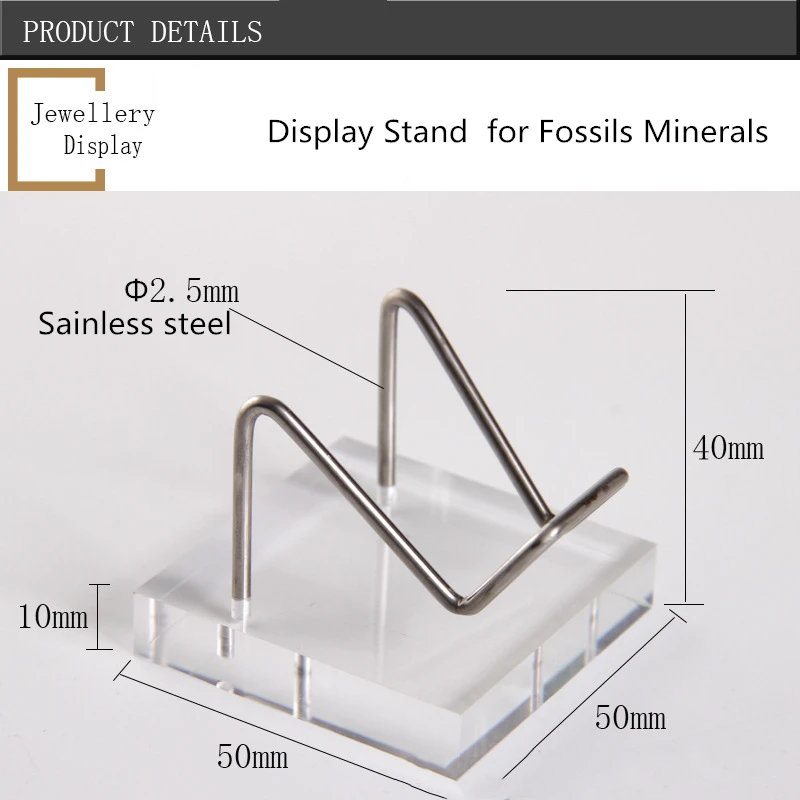 

Clear Acrylic Display Stand for Fossils Minerals Rock Specimens Crystal Agate Stones Jewelry ,Stone Holder