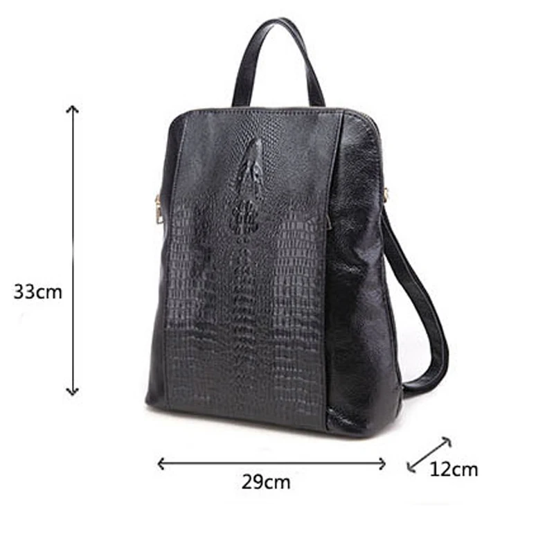 Raged Sheep Women Genuine Leather Backpack 3D Crocodile BackPack Daily Bags For Girls College Female Fashion Shoulder Bags|backpack 3d|genuine