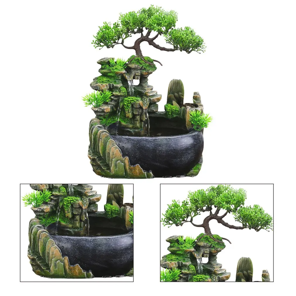 

Feng Shui Business Office Table Wealth Office Table Ornaments Office Floating Waterfall Fountain With 3 Lights