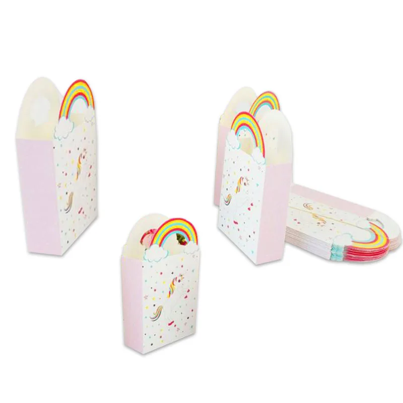 10 шт. крафт Бумага конфеты единорог коробка подарок сумки упаковка чехлы на