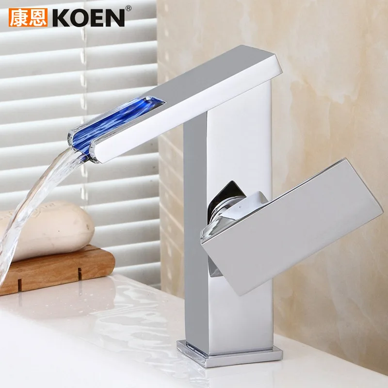 Conn 3 цвета Led Платформа бассейна боковое отверстие горячей и холодной воды кран