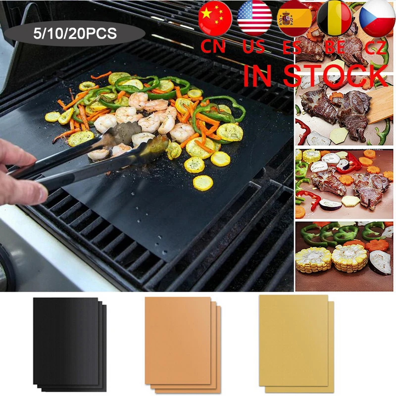 1/2/3/5 шт барбекю Гриль мат многоразовые антипригарные приготовления выпечки