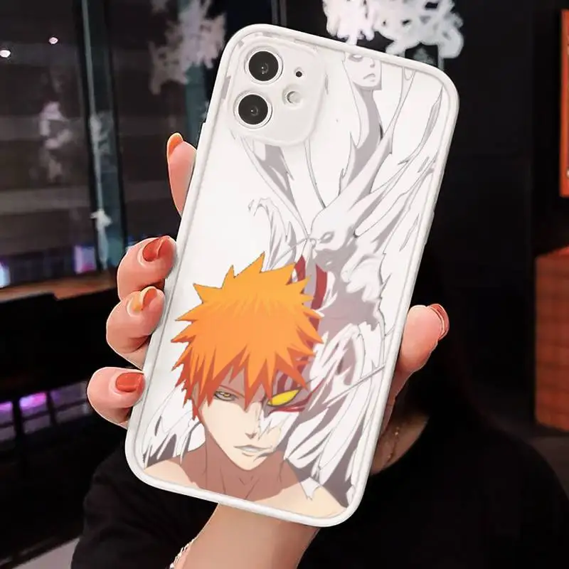 

Bleach Japanese anime Phone Cases matte transparent For iphone 7 8 11 12 plus mini x xs xr pro max luxury brand cover shell