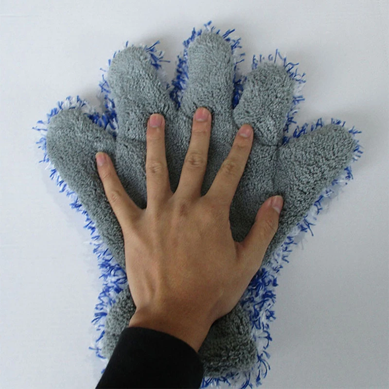 Варежка из микрофибры плюшевая щетка для мытья автомобиля мебели