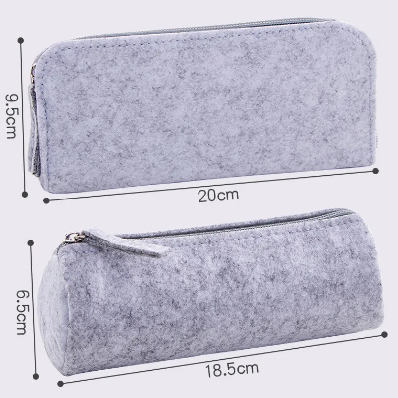 Pencil Bag Pen Storage Case Capacity Bags Holder Felt Large Unisex Pouch New Zipper Totes Pencilcase | Канцтовары для офиса и
