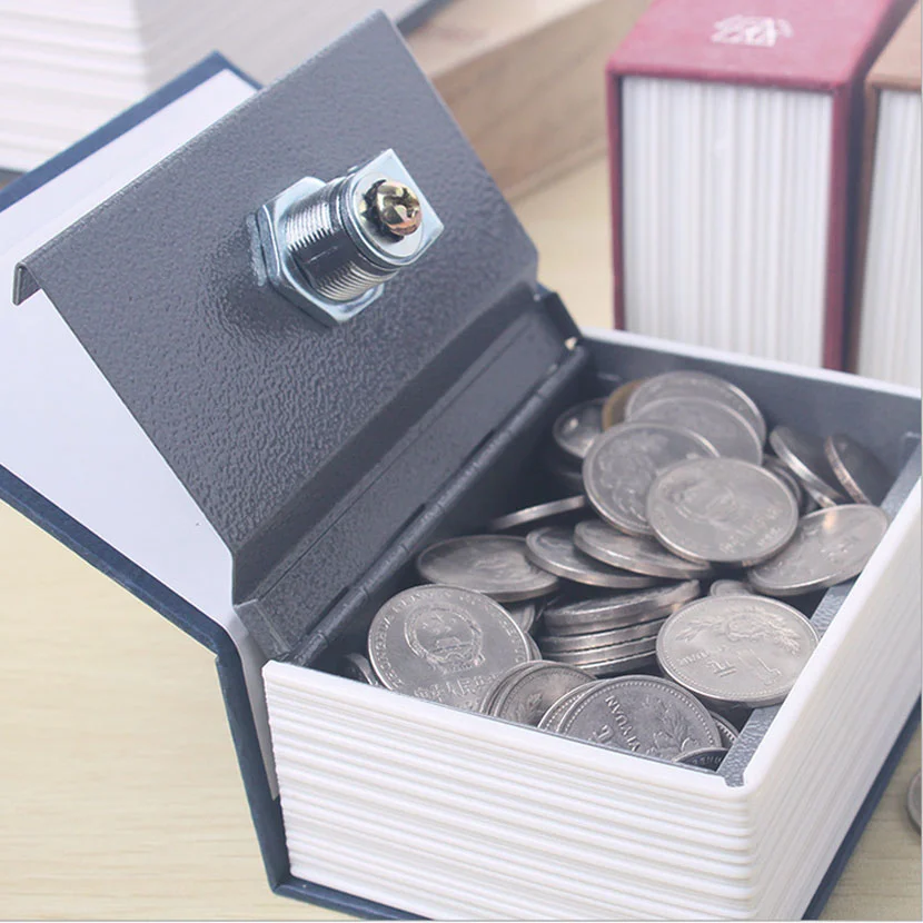 Мини-Сейф для книг, скрытая секретная безопасная коробка для хранения наличных денег и монет, ювелирная для ключей, шкафчик для детского под... от AliExpress WW