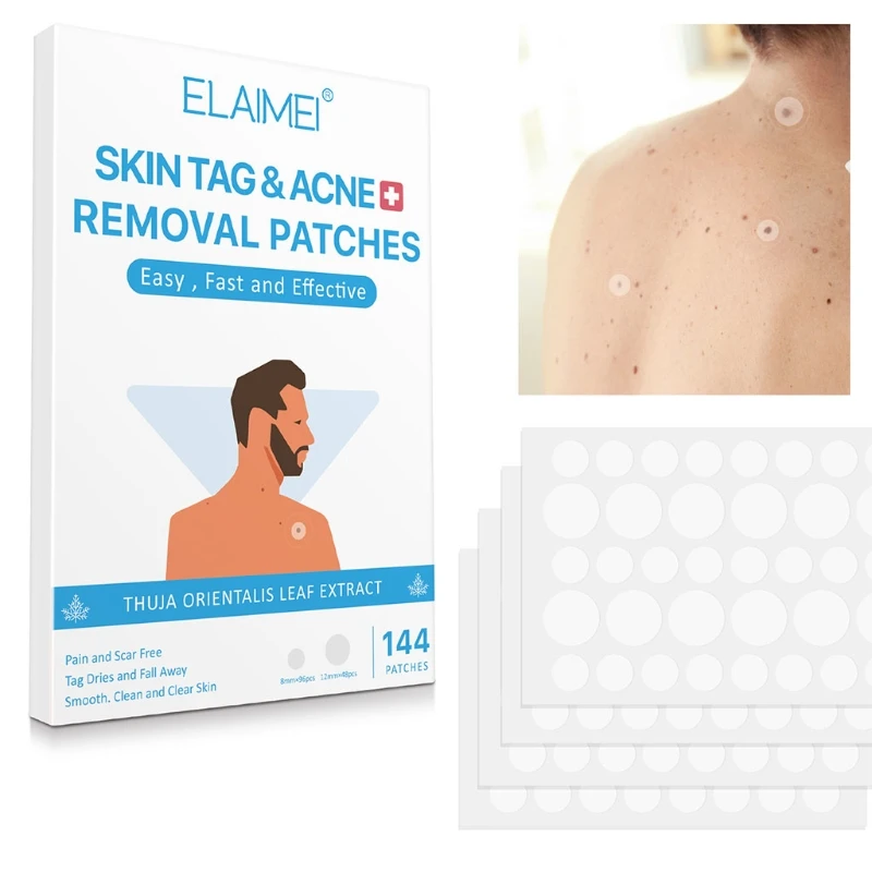 

Skin Tag Remover Patches Repair Lotion Set Wart Remover Patches Fast Healing U2JD