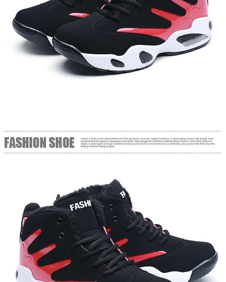 Shoes Men Sneakers Plush Warm Snow Boots Men Boots Fashion Hip Hop Shoes Men Sneakers Casual Shoes tenis masculino adulto AODLEE
