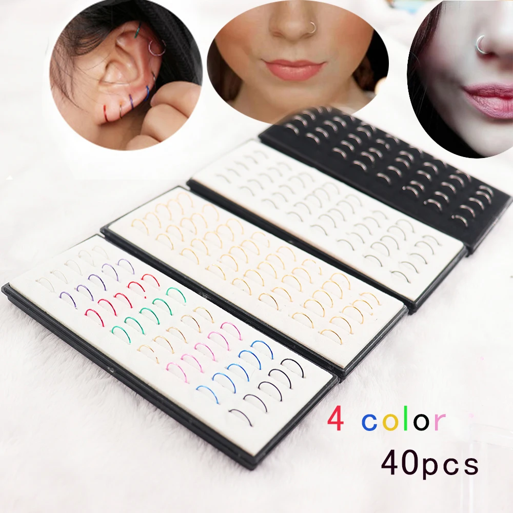 Модное высококачественное кольцо для пирсинга в стиле панк из нержавеющей стали