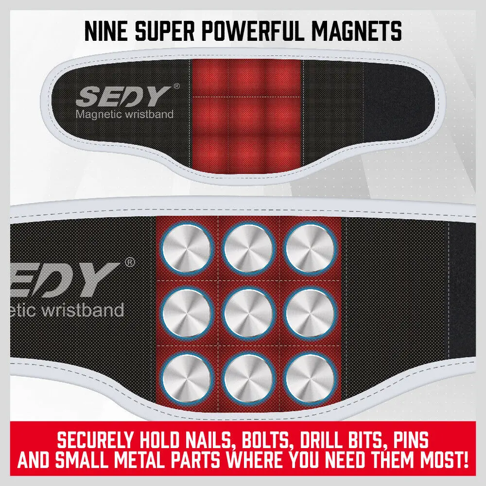 2021-Magnetic Wrist Band Tool Holder Belt Strong Magnet HandsFree for Screw Nail Nuts | Инструменты