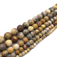 fctory price natural stone crazy agat round beads 15 pick size 4 6 8 10 12mm per strand pick size for jewelry making diy