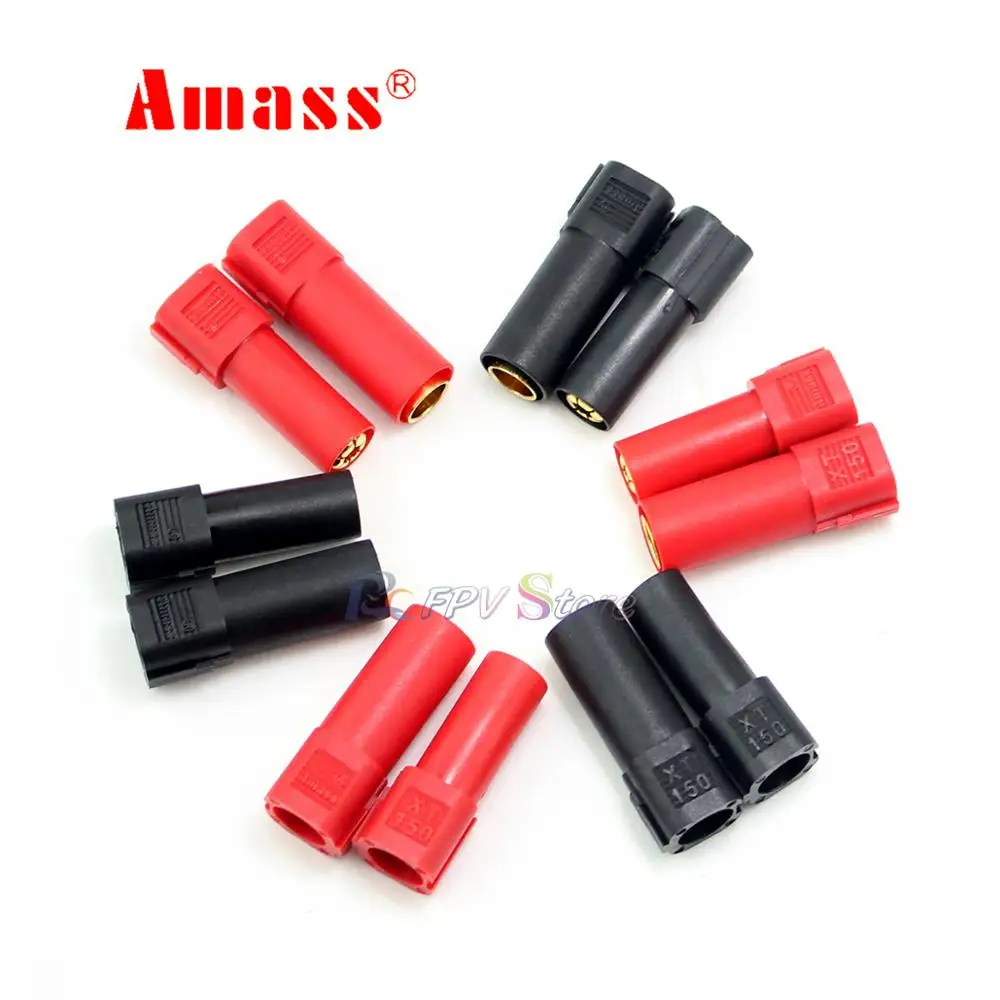 6 Pair Original AMASS XT150 Connector Adapter Plug 6mm Male Female Plug  120A Large Current High Rated Amps For RC LiPo Battery images - 6