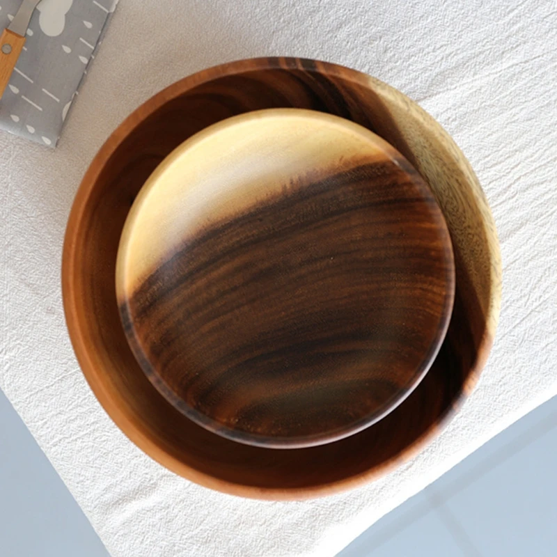 Деревянная миска для хранения фруктов и овощей миксер теста раковина украшение