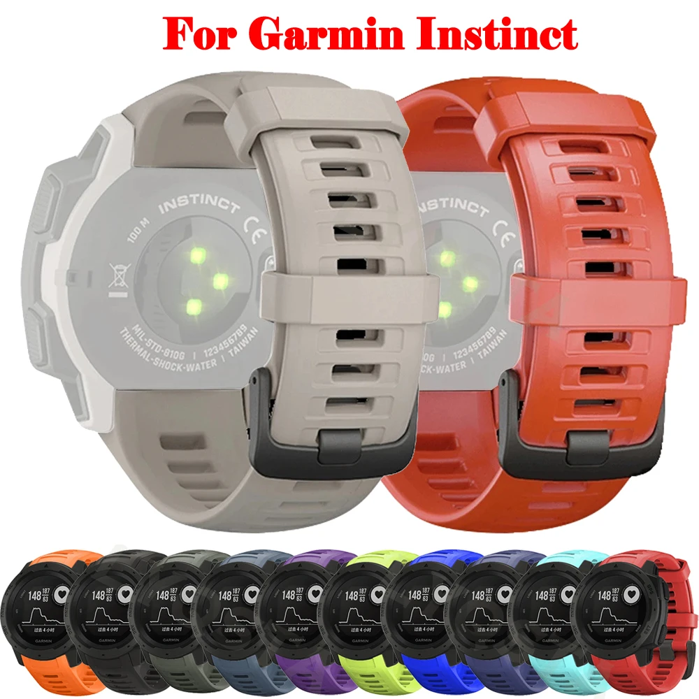 

Ремешок сменный для смарт-часов Garmin Instinct Sport Easyfit, силиконовый быстросъемный браслет, аксессуары для наручных часов, 22 мм