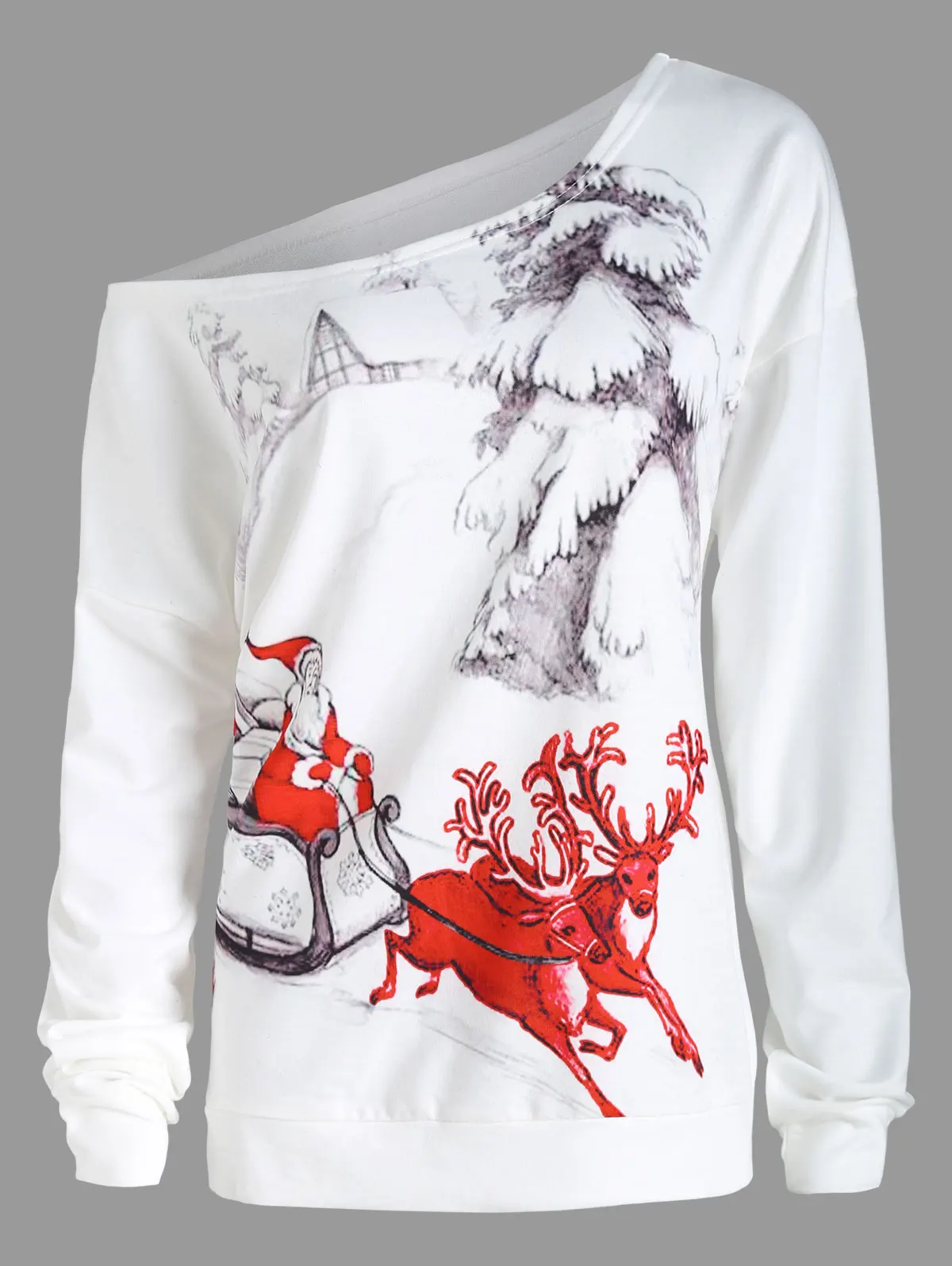 ROSEGAL/свитер с длинными рукавами и принтом Санта Клауса на Рождество большие