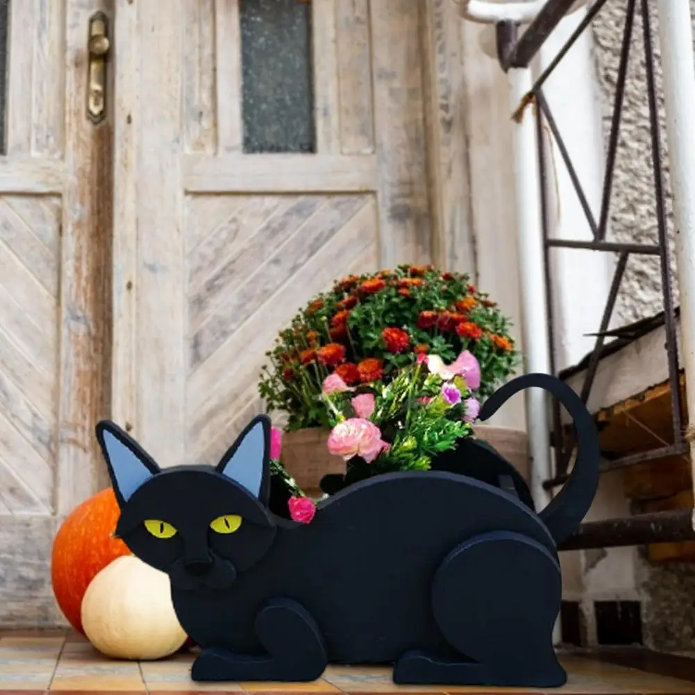 

Милый декоративный цветочный горшок в форме кошки, женское украшение для сада, балкона, уличный цветочный горшок