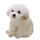 Игрушка плюшевая Мальтийская собака, имитация мягкого животного, супервысококачественная Реалистичная шнауцер, роскошная игрушка для домашнего декора, подарок для любимого питомца