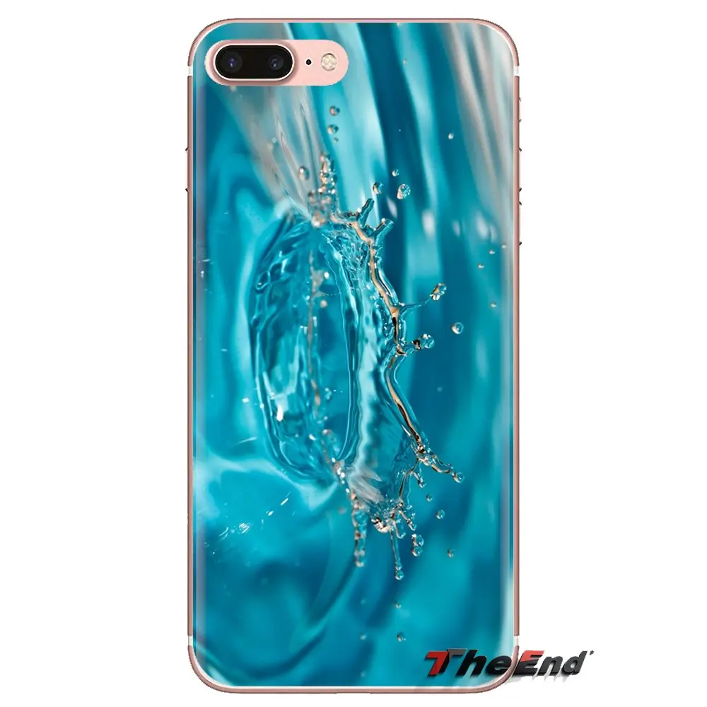 Для iPhone XS Max XR X 4 4s 5 5S 5C SE 6 6S 7 8 Plus samsung Galaxy J1 J3 J5 J7 A3 A5 капельки воды мягкий прозрачный