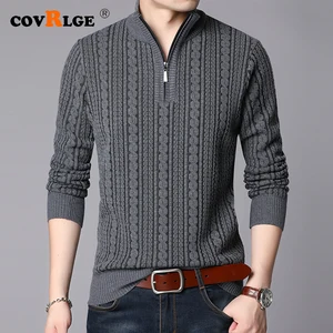 Зимний мужской свитер Covrlge 2019, теплый пуловер, свитер, пальто, мужской кардиган, джемперы, мужские однотонные тканые рандомные мужские MZM051