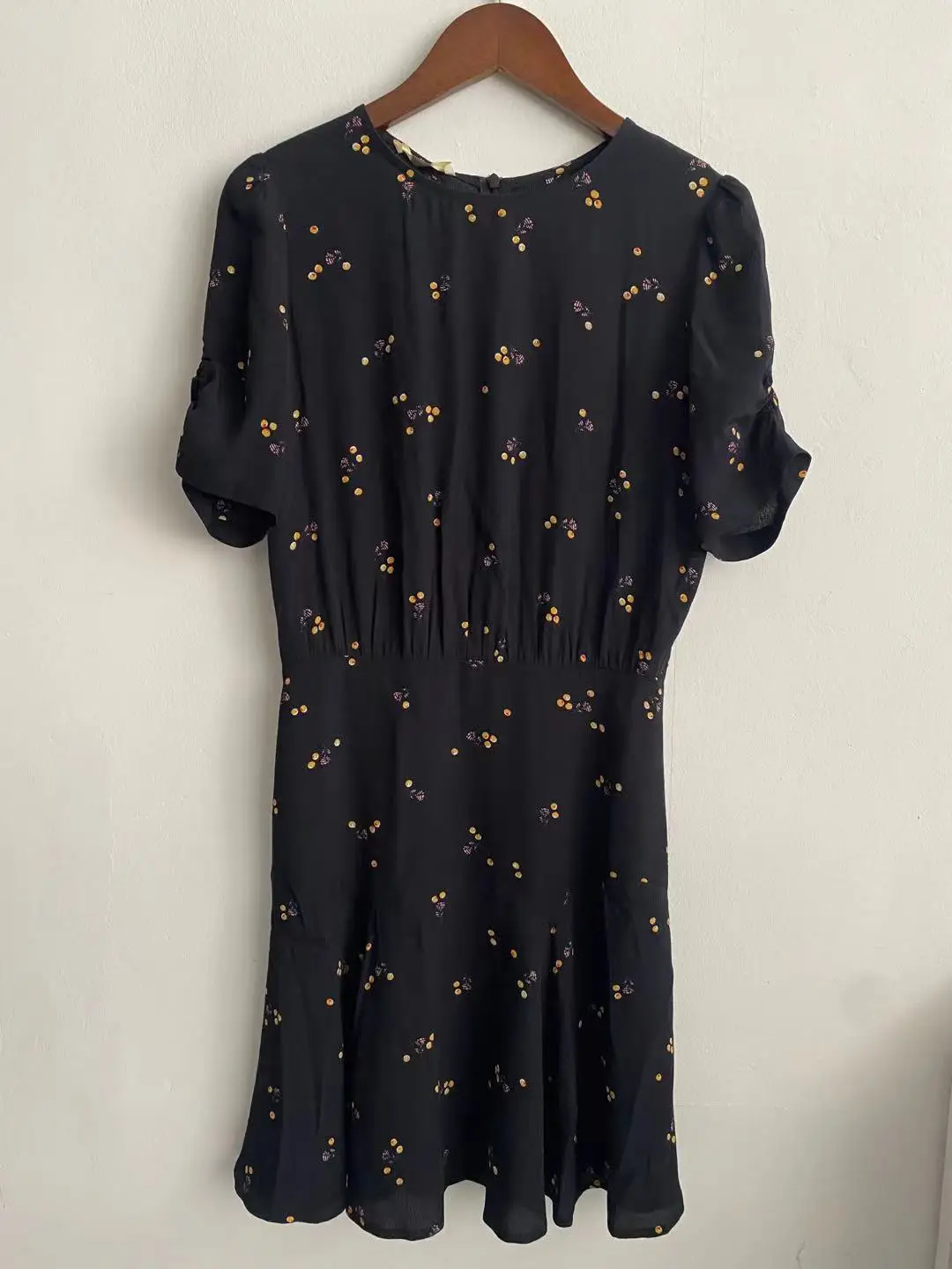 

2021 Spring and Summer New Products Flower Print Round Neck Fishtail Dress Women