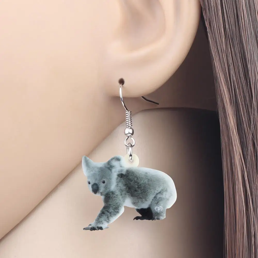 Акриловые австралийские серьги Koala Bonsny Висячие ювелирные изделия с животными для