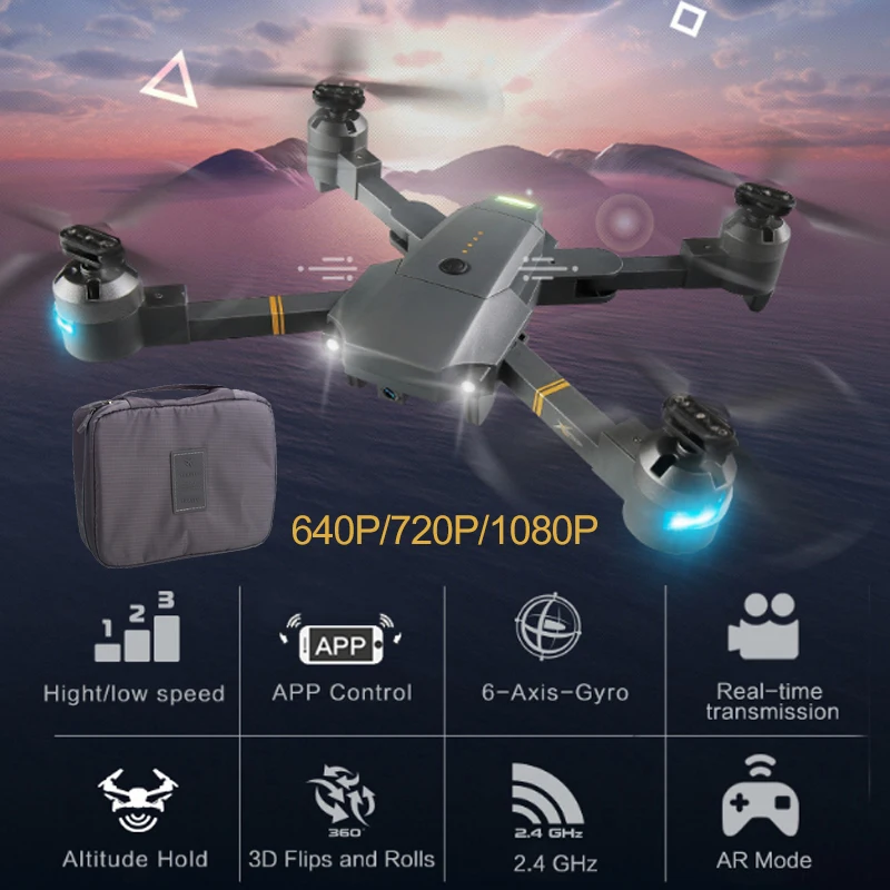 Просвет XT 1 4 CH 6 осевой Радиоуправляемый Дрон 1080P Full HD Камера 2 ГГц WI FI Квадрокоптер