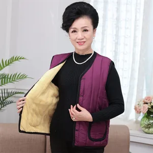 Женский зимний жилет для женщин среднего возраста, теплый утепленный жилет из хлопка и бархата, парка, женский жилет без рукавов, куртка, топы, размеры 4xl, A1926