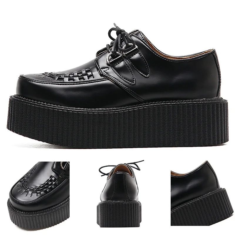 Женские кроссовки из натуральной кожи на толстой подошве | Обувь