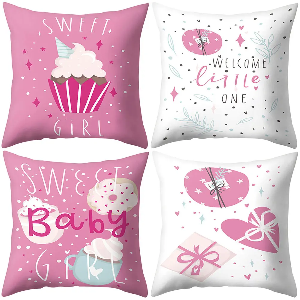 Чехол для подушки с принтом в виде сердца из хлопка и полиэстера | Дом сад