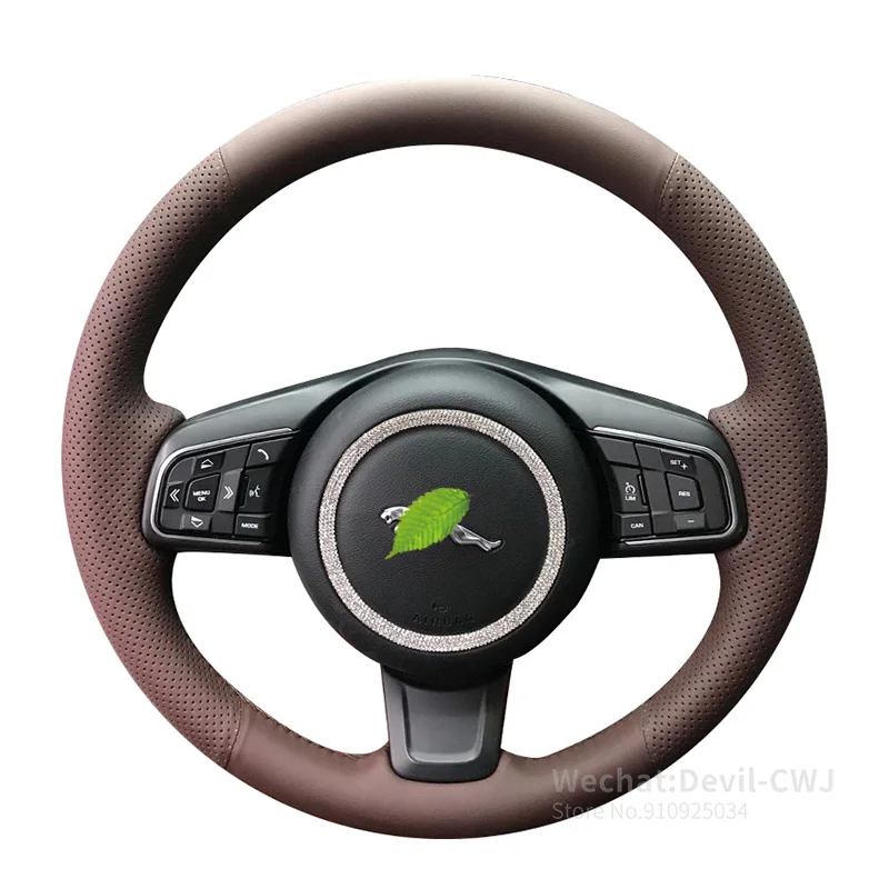 

Alcantara leather steering wheel cover For Jaguar XEL XFL XE XF XJL F-PACE F-TYPE E-PACE car interior accessories Parts