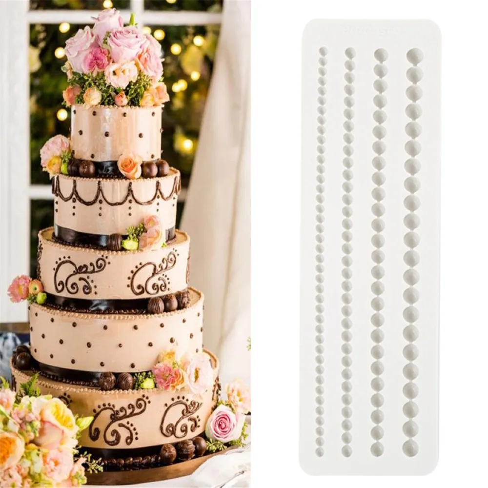 Жемчуг полоса границы формы силиконовая форма для выпечки тортов с помадной