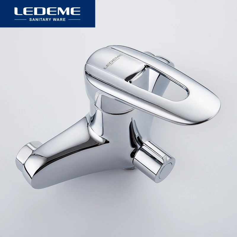 LEDEME Смеситель для ванны с длинным изливом 300мм латунь Цвет: хром L2207 | Обустройство