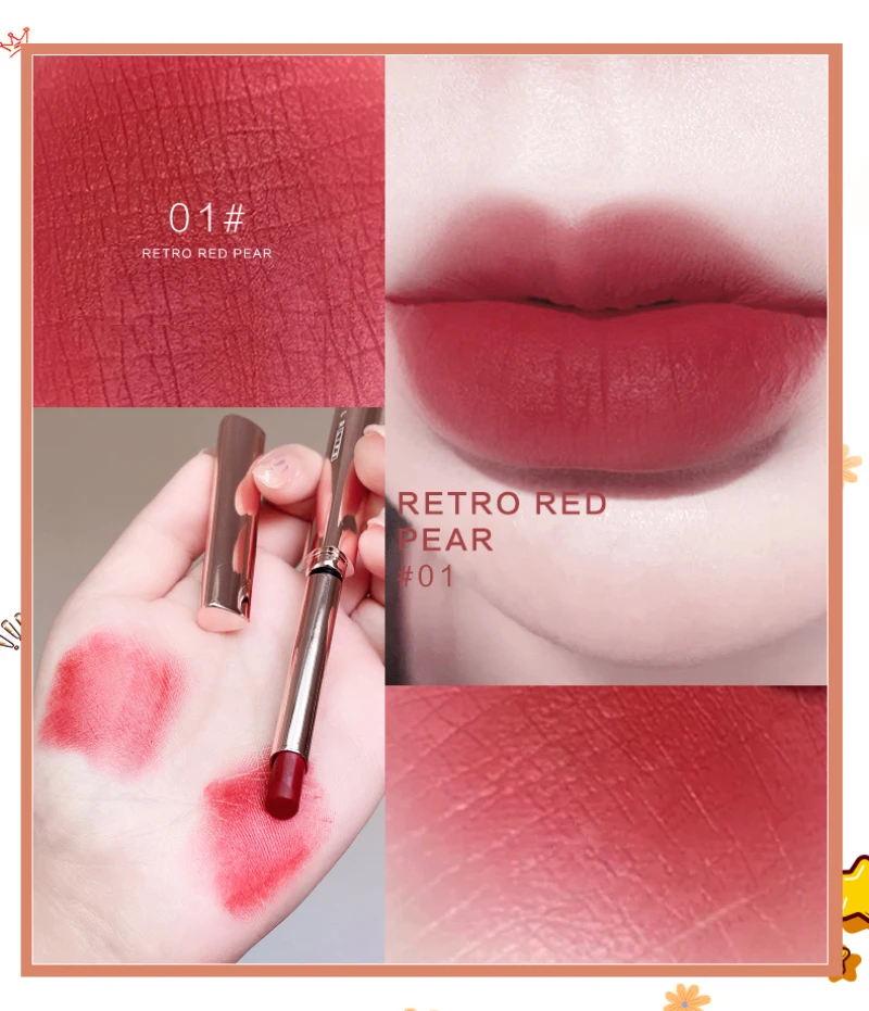 

Бархатная губная помада 6 цветов, водостойкая, стойкая, пикантная, красная, увлажняющая, блестящая, бархатная, красная, Русалка, Мерцающая гу...