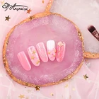 ANGNYA 1 шт. натуральный агат из смолы дисплей для дизайна ногтей показывающая доска для полки Инструменты для ногтевого салона цветов держатель для палитры для смешивания рисовальные пластины