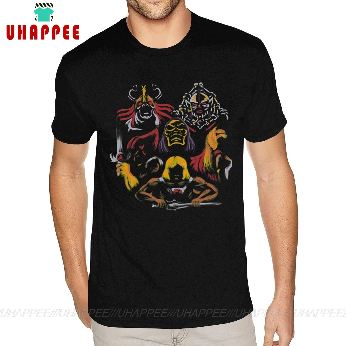 Футболки с коротким рукавом и круглым вырезом из чистого хлопка|Мужские